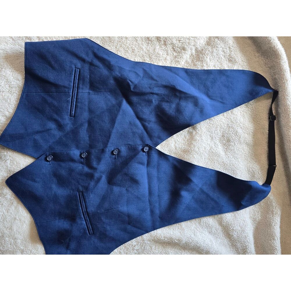 Michael Kors Navy Blue Performance Suiting Vest Big & Tall 5XA
